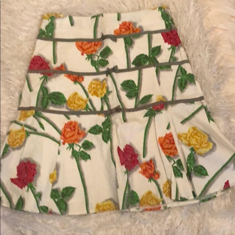 Tiered floral spring skirt